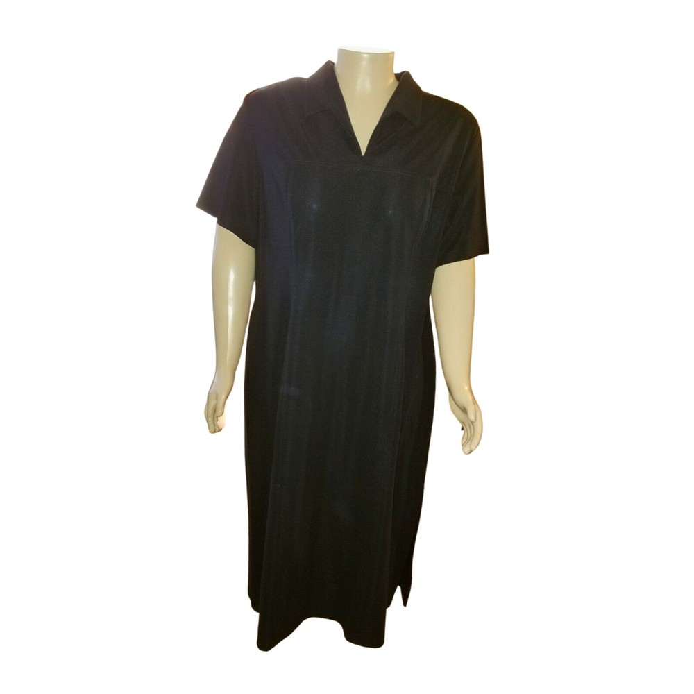 Lane Bryant Designs & Co. Black Short Sleeve V-Neck Dress 22/24 NWT